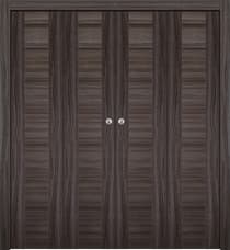 ALDA GRAY OAK DOUBLE BI-FOLD BELLDINNI MODERN INTERIOR DOOR - 1