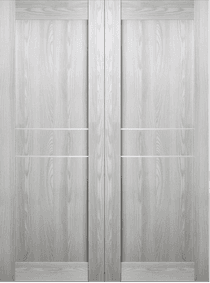 AVON 07 2HN RIBEIRA ASH DOUBLE BARN BELLDINNI MODERN INTERIOR DOOR - 2