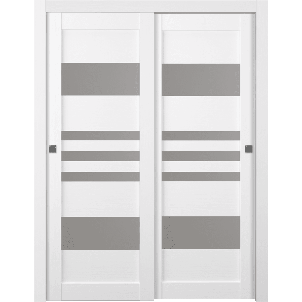 LETI VETRO BIANCO NOBLE BYPASS BELLDINNI MODERN INTERIOR DOOR - 1