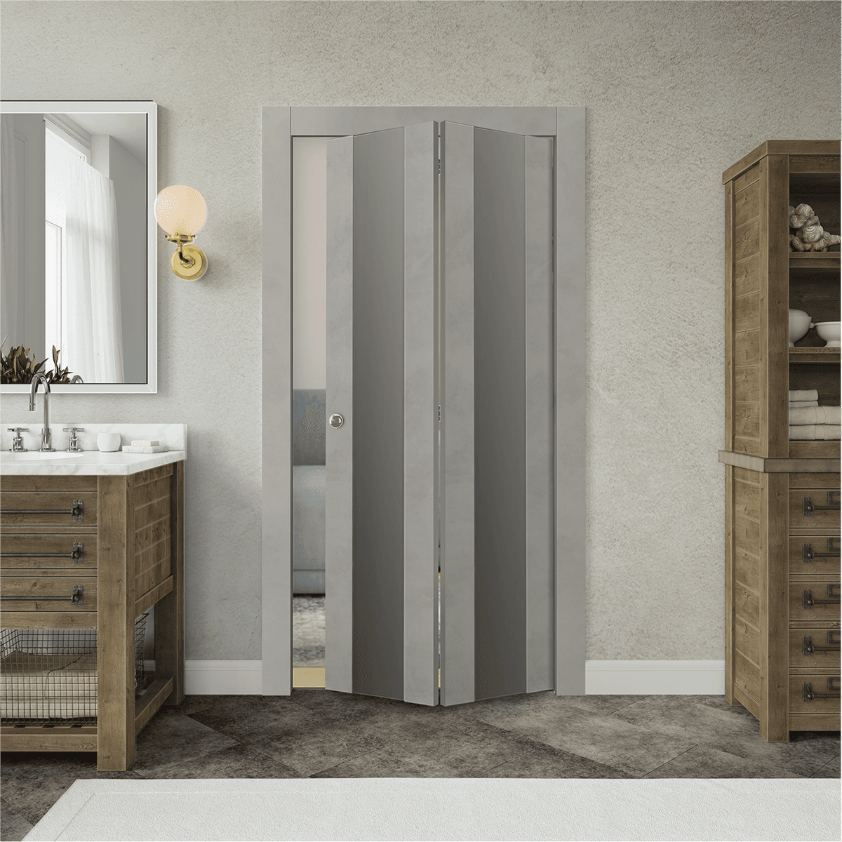 AVON 202 VETRO LIGHT URBAN BI-FOLD BELLDINNI MODERN INTERIOR DOOR - 2