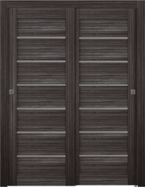 ALBA GRAY OAK BYPASS BELLDINNI MODERN INTERIOR DOOR - 1