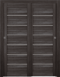 ALBA GRAY OAK BYPASS BELLDINNI MODERN INTERIOR DOOR - 1