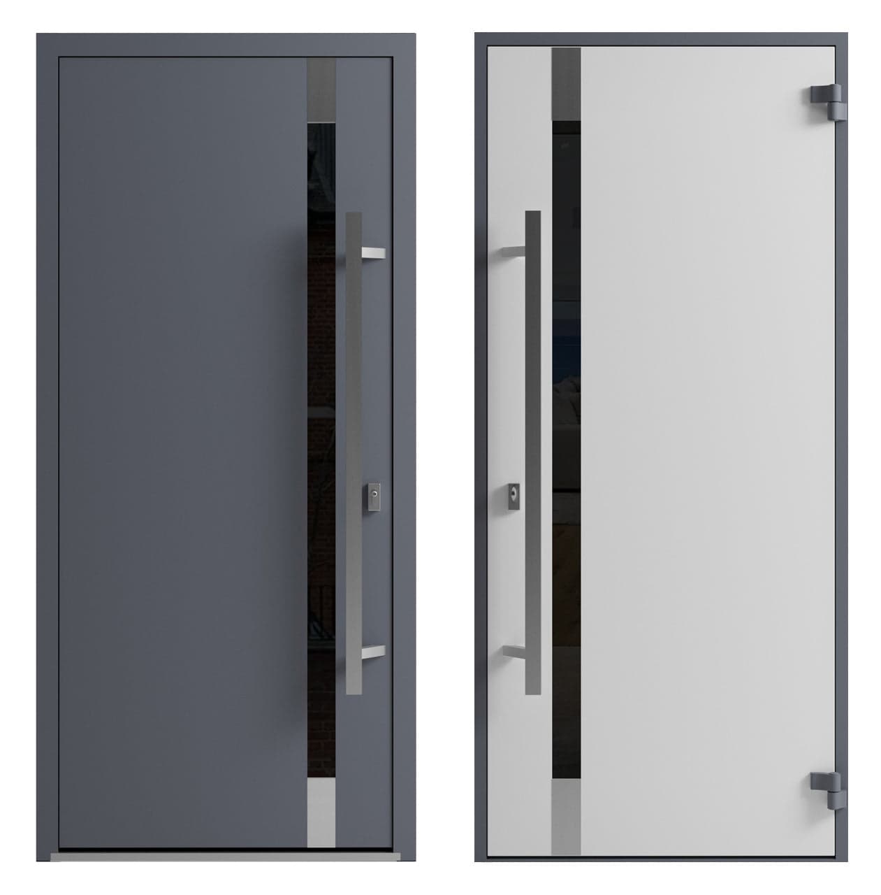 Single metal-aluminum modern exterior door Ronex 1011 - 11
