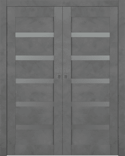 AVON 07-04 VETRO DARK URBAN DOUBLE POCKET BELLDINNI MODERN INTERIOR DOOR - 1