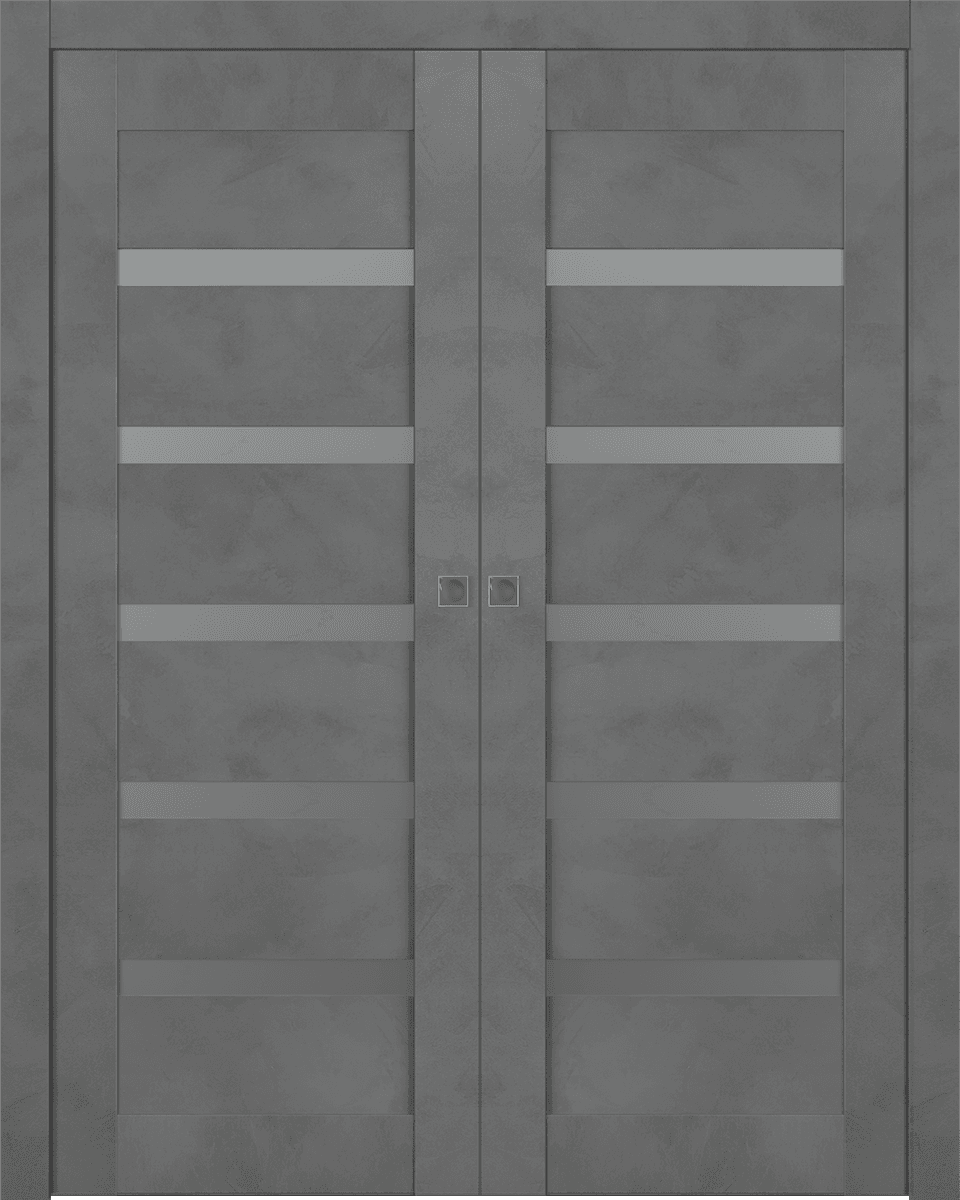 AVON 07-04 VETRO DARK URBAN DOUBLE POCKET BELLDINNI MODERN INTERIOR DOOR - 1