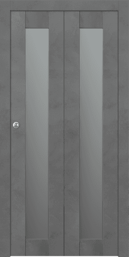 AVON 207 VETRO DARK URBAN DOUBLE BI-FOLD BELLDINNI MODERN INTERIOR DOOR - 1