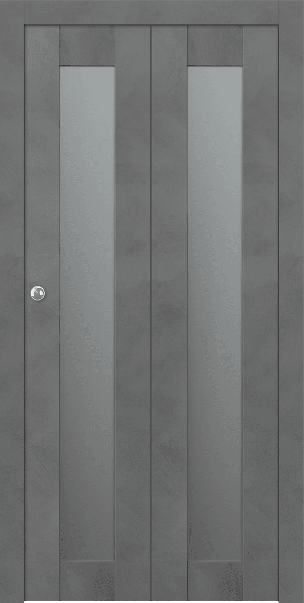 AVON 207 VETRO DARK URBAN DOUBLE BI-FOLD BELLDINNI MODERN INTERIOR DOOR - 1