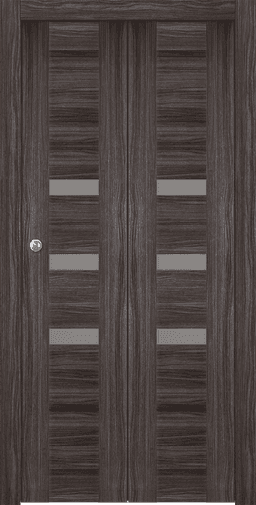 RITA VETRO GRAY OAK BI-FOLD BELLDINNI MODERN INTERIOR DOOR - 1