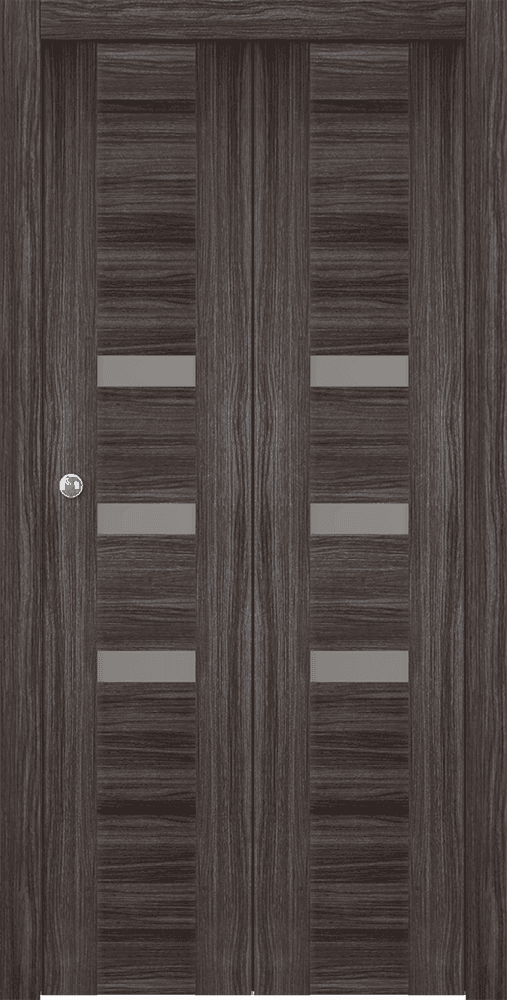 RITA VETRO GRAY OAK BI-FOLD BELLDINNI MODERN INTERIOR DOOR - 1