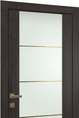 AVON 202 4H GOLD STRIPS VETRO VERALINGA OAK INVISIBLE METAL FRAME BELLDINNI MODERN INTERIOR DOOR - 2