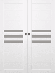 DOME VETRO SNOW WHITE DOUBLE MAGIC BELLDINNI MODERN INTERIOR DOOR - 1
