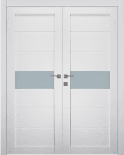 EDNA VETRO BIANCO NOBLE CLOSET BELLDINNI MODERN INTERIOR DOOR - 1