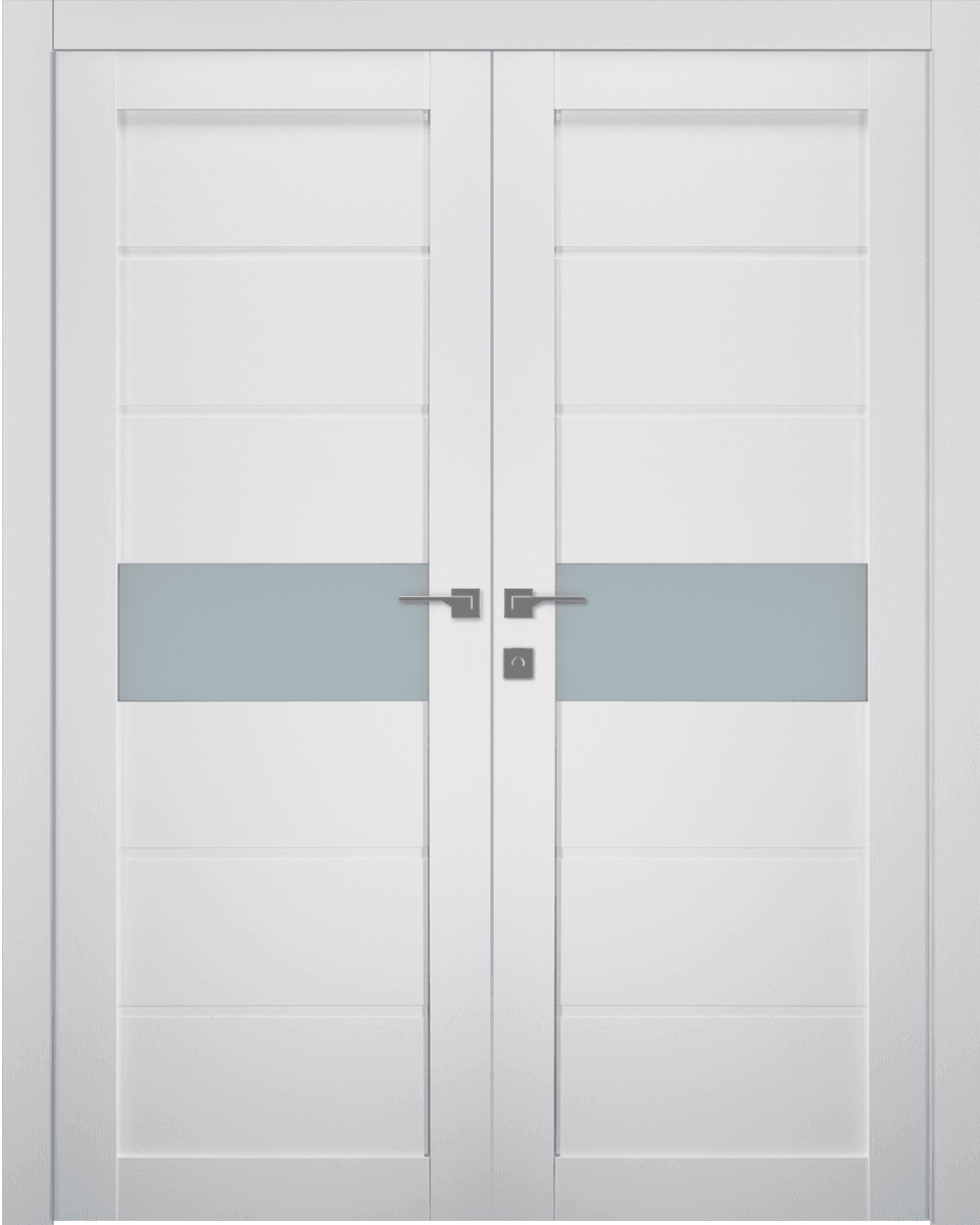 EDNA VETRO BIANCO NOBLE CLOSET BELLDINNI MODERN INTERIOR DOOR - 1