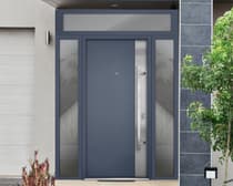 Single Modern Steel Exterior Door Deux 0729 - 10