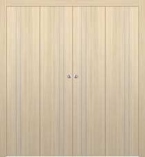 OPTIMA 2V LOIRE ASH DOUBLE BI-FOLD DOORS BELLDINNI MODERN INTERIOR DOOR - 1