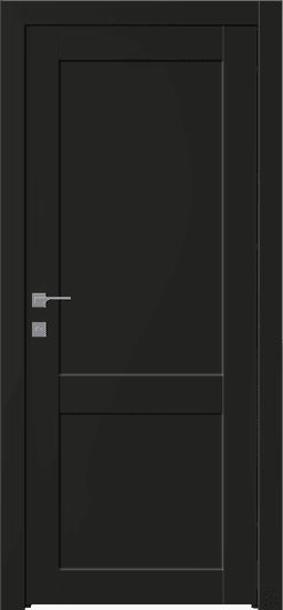 SHAKER 2 PANEL BLACK MATTE SWING DOORS BELLDINNI MODERN INTERIOR DOOR - 1