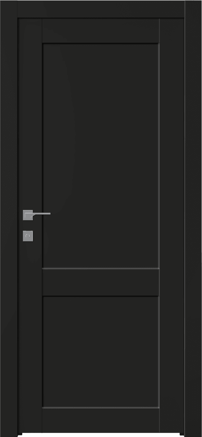 SHAKER 2 PANEL BLACK MATTE SWING DOORS BELLDINNI MODERN INTERIOR DOOR - 1