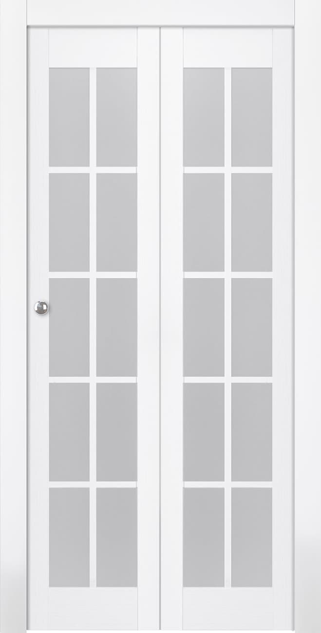 PALLADIO 10 LITE VETRO BIANCO NOBLE BI-FOLD BELLDINNI MODERN INTERIOR DOOR - 3