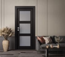AVON 3 LITE VETRO BLACK MATTE POCKET BELLDINNI MODERN INTERIOR DOOR - 2