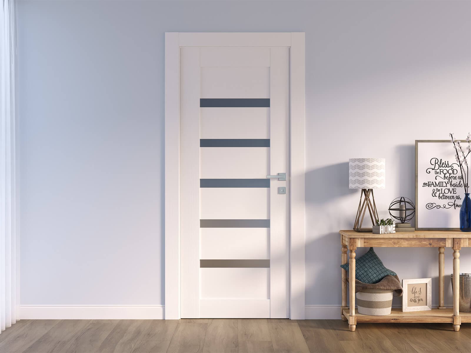 LEORA VETRO BIANCO NOBLE SWING BELLDINNI MODERN INTERIOR DOOR - 2