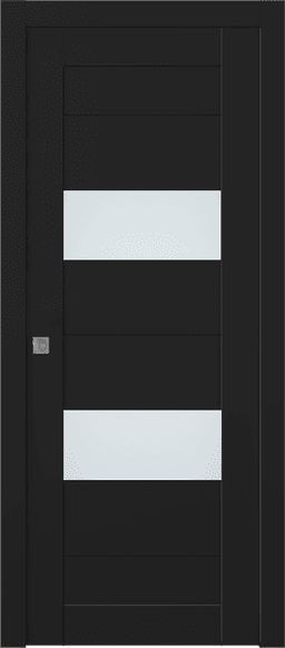 BERTA VETRO BLACK MATTE POCKET BELLDINNI MODERN INTERIOR DOOR - 1