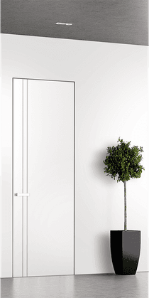 SMART PRO 2V POLAR WHITE DOUBLE INVISIBLE METAL FRAME BELLDINNI MODERN INTERIOR DOOR - 1