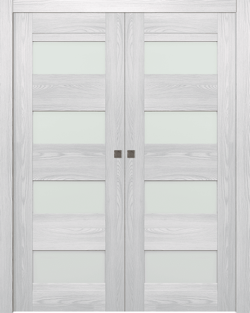 AVON 07-08 VETRO RIBEIRA ASH DOUBLE POCKET DOORS BELLDINNI MODERN INTERIOR DOOR - 1