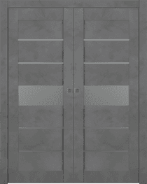 AVON 07-06 VETRO DARK URBAN DOUBLE POCKET BELLDINNI MODERN INTERIOR DOOR - 1