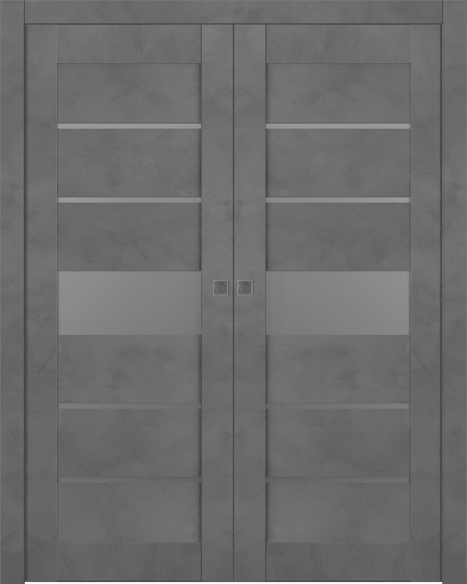 AVON 07-06 VETRO DARK URBAN DOUBLE POCKET BELLDINNI MODERN INTERIOR DOOR - 1