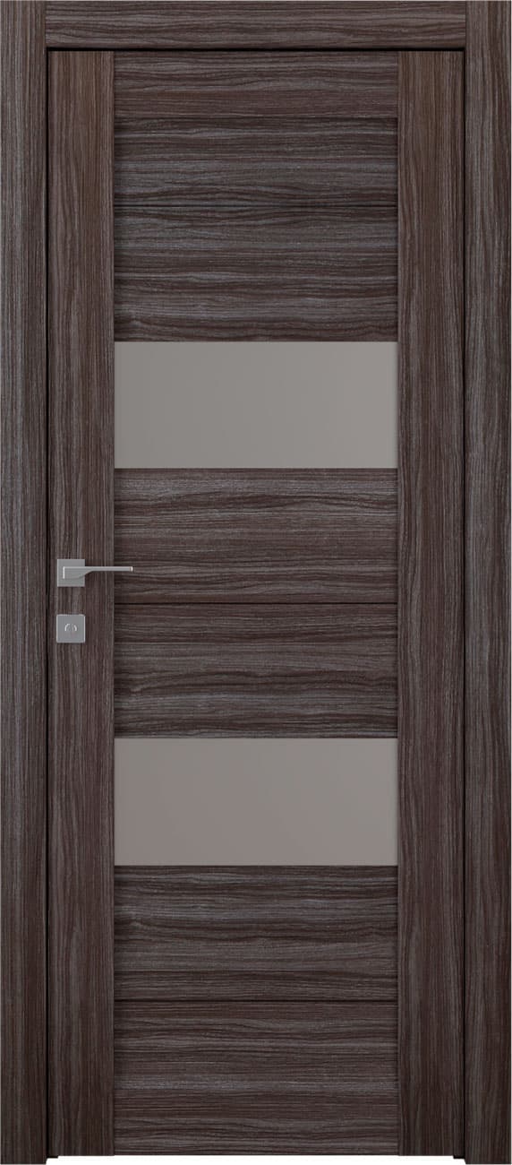 BERTA VETRO GRAY OAK SWING BELLDINNI MODERN INTERIOR DOOR - 1