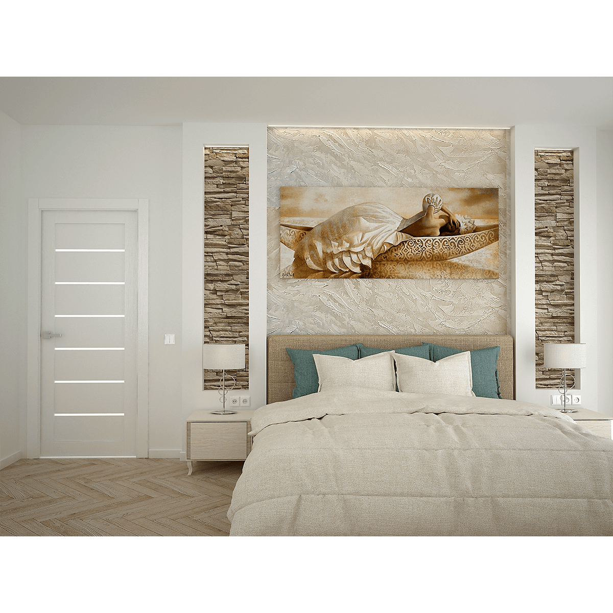 ALBA SNOW WHITE POCKET BELLDINNI MODERN INTERIOR DOOR - 2