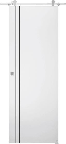 OPTIMA 2V BLACK SNOW WHITE BARN DOORS BELLDINNI MODERN INTERIOR DOOR - 1