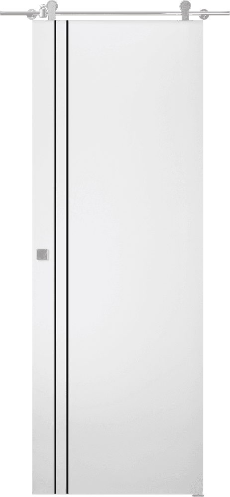 OPTIMA 2V BLACK SNOW WHITE BARN DOORS BELLDINNI MODERN INTERIOR DOOR - 1