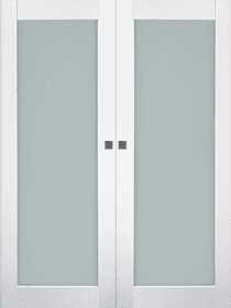 SMART PRO 207 VETRO POLAR WHITE DOUBLE MAGIC BELLDINNI MODERN INTERIOR DOOR - 1