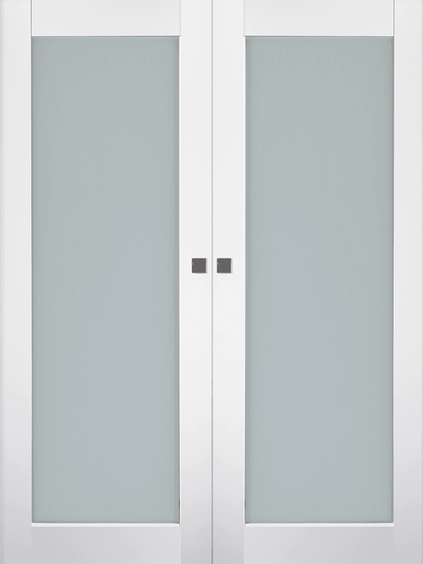 SMART PRO 207 VETRO POLAR WHITE DOUBLE MAGIC BELLDINNI MODERN INTERIOR DOOR - 1