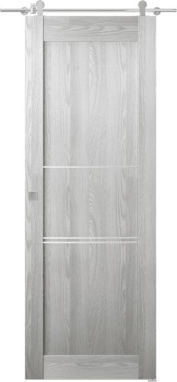 AVON 07 3H RIBEIRA ASH DOUBLE BARN BELLDINNI MODERN INTERIOR DOOR - 1