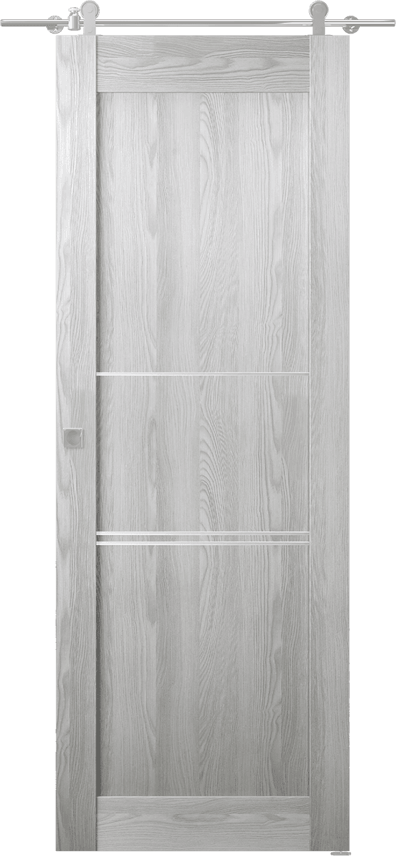 AVON 07 3H RIBEIRA ASH DOUBLE BARN BELLDINNI MODERN INTERIOR DOOR - 1