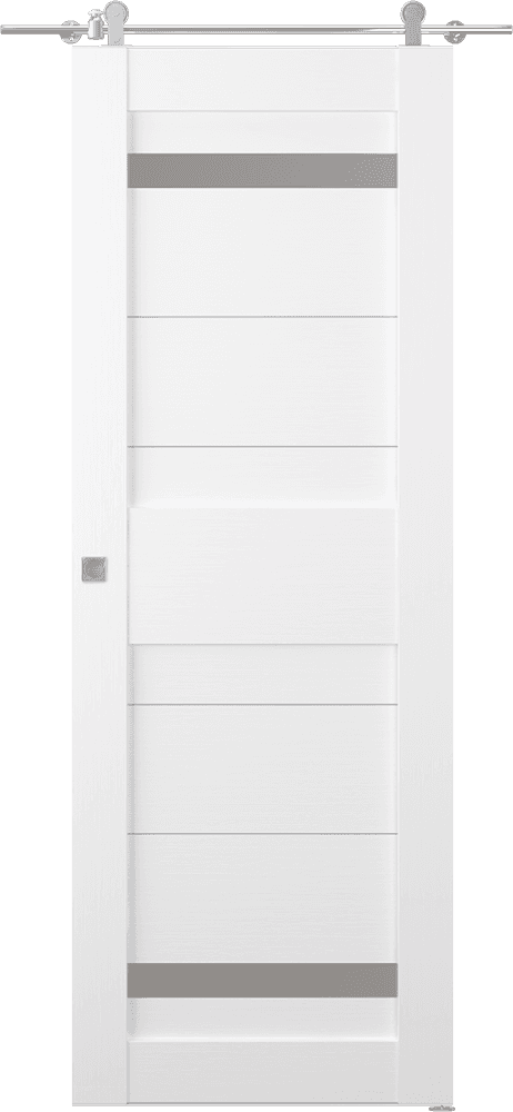 IMMA VETRO BIANCO NOBLE BARN BELLDINNI MODERN INTERIOR DOOR - 1