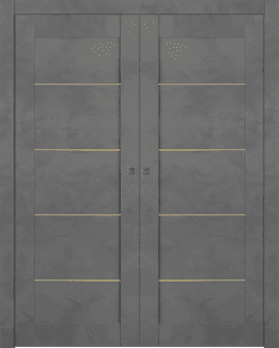 AVON 07 4H GOLD DARK URBAN DOUBLE POCKET BELLDINNI MODERN INTERIOR DOOR - 1