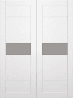 EDNA VETRO SNOW WHITE DOUBLE BARN BELLDINNI MODERN INTERIOR DOOR - 2
