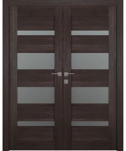 AVON 07-01 VETRO VERALINGA OAK DOUBLE BELLDINNI MODERN INTERIOR DOOR - 1