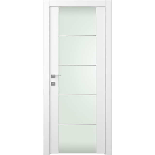 SMART PRO H3G 4H VETRO POLAR WHITE SWING BELLDINNI MODERN INTERIOR DOOR