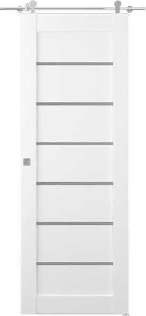 ALBA BIANCO NOBLE DOUBLE BARN BELLDINNI MODERN INTERIOR DOOR - 2