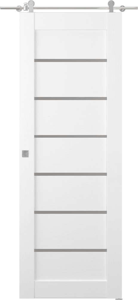 ALBA BIANCO NOBLE DOUBLE BARN BELLDINNI MODERN INTERIOR DOOR - 2