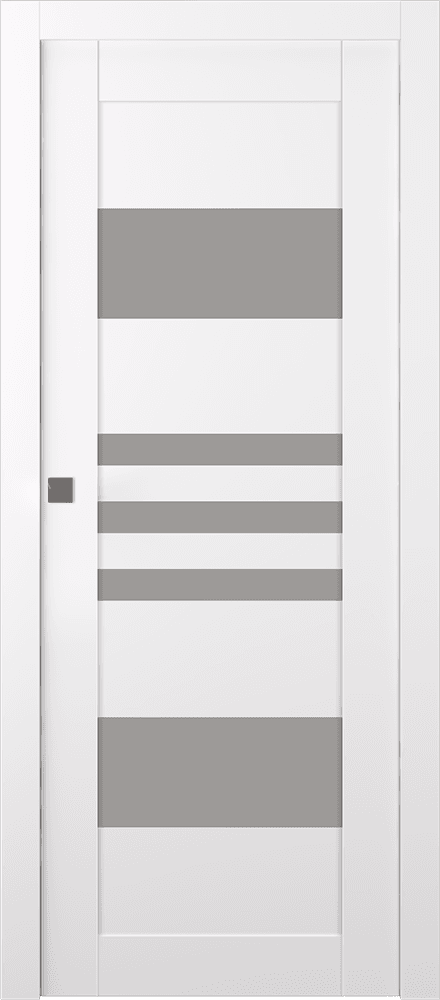 LETI VETRO SNOW WHITE POCKET BELLDINNI MODERN INTERIOR DOOR - 1