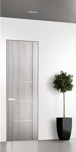 AVON 01 4H RIBEIRA ASH DOUBLE INVISIBLE METAL FRAME BELLDINNI MODERN INTERIOR DOOR - 1