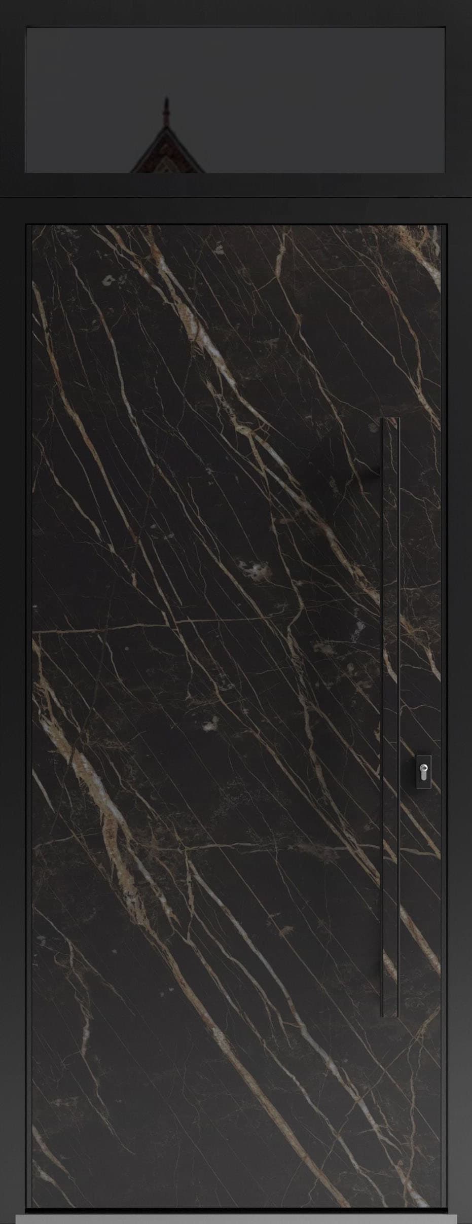 Single metal-aluminum modern exterior door Dekton 0118 - 5