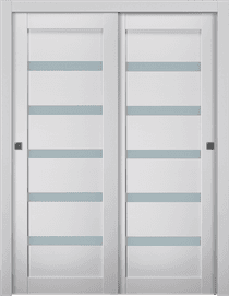 LEORA VETRO BIANCO NOBLE BYPASS BELLDINNI MODERN INTERIOR DOOR - 1