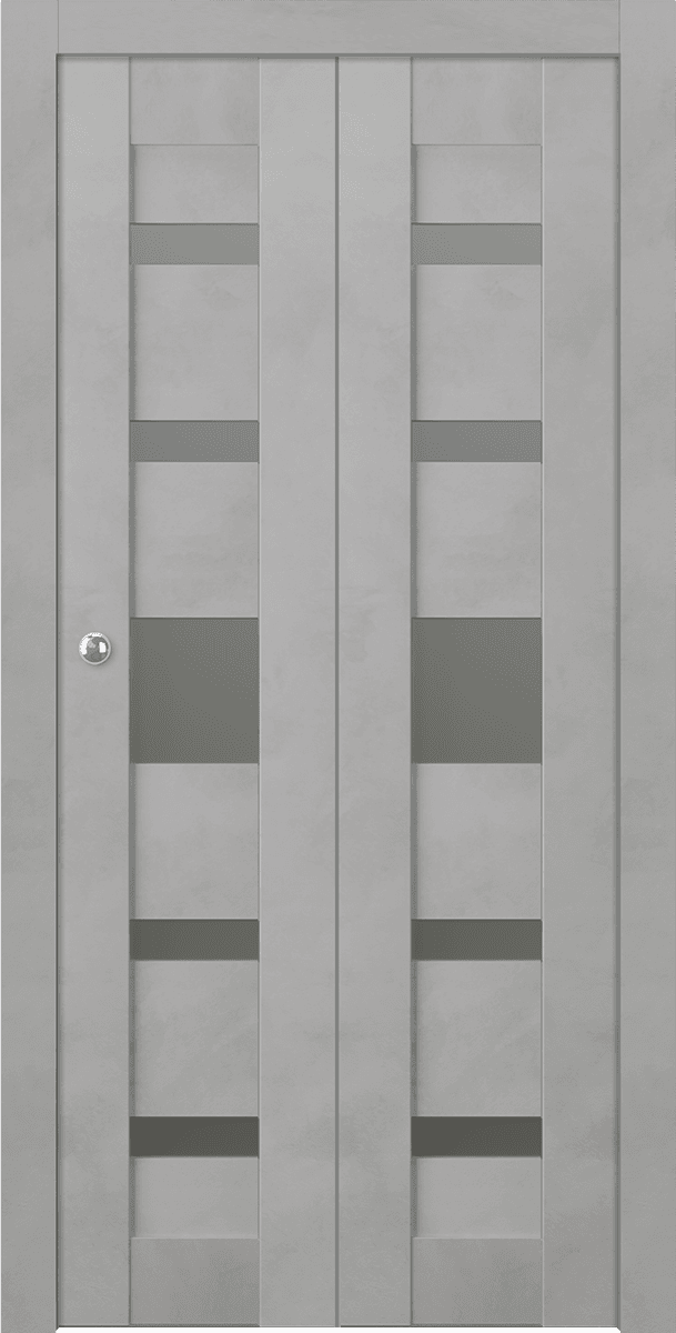 AVON 07-05 VETRO LIGHT URBAN DOUBLE BI-FOLD BELLDINNI MODERN INTERIOR DOOR - 1