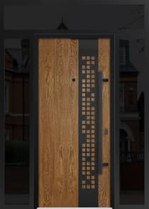 Single Modern Steel Exterior Door Deux 6678 - 6